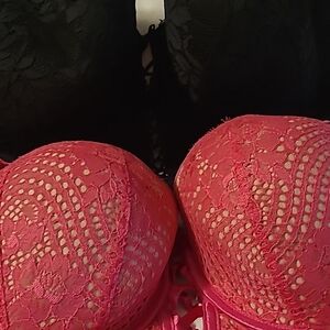 Black Lace and Pink Lace.... only worn a couple of times(Used)...38F